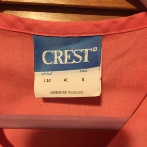 Crest Tops - Crest Coral color scrub top Crest Tops - Crest Coral color scrub top